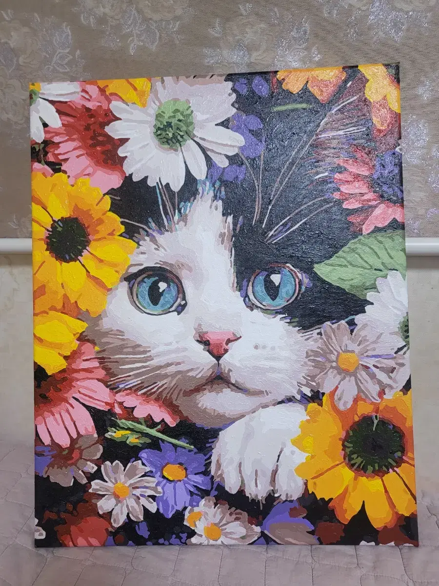 고양이 유화그림